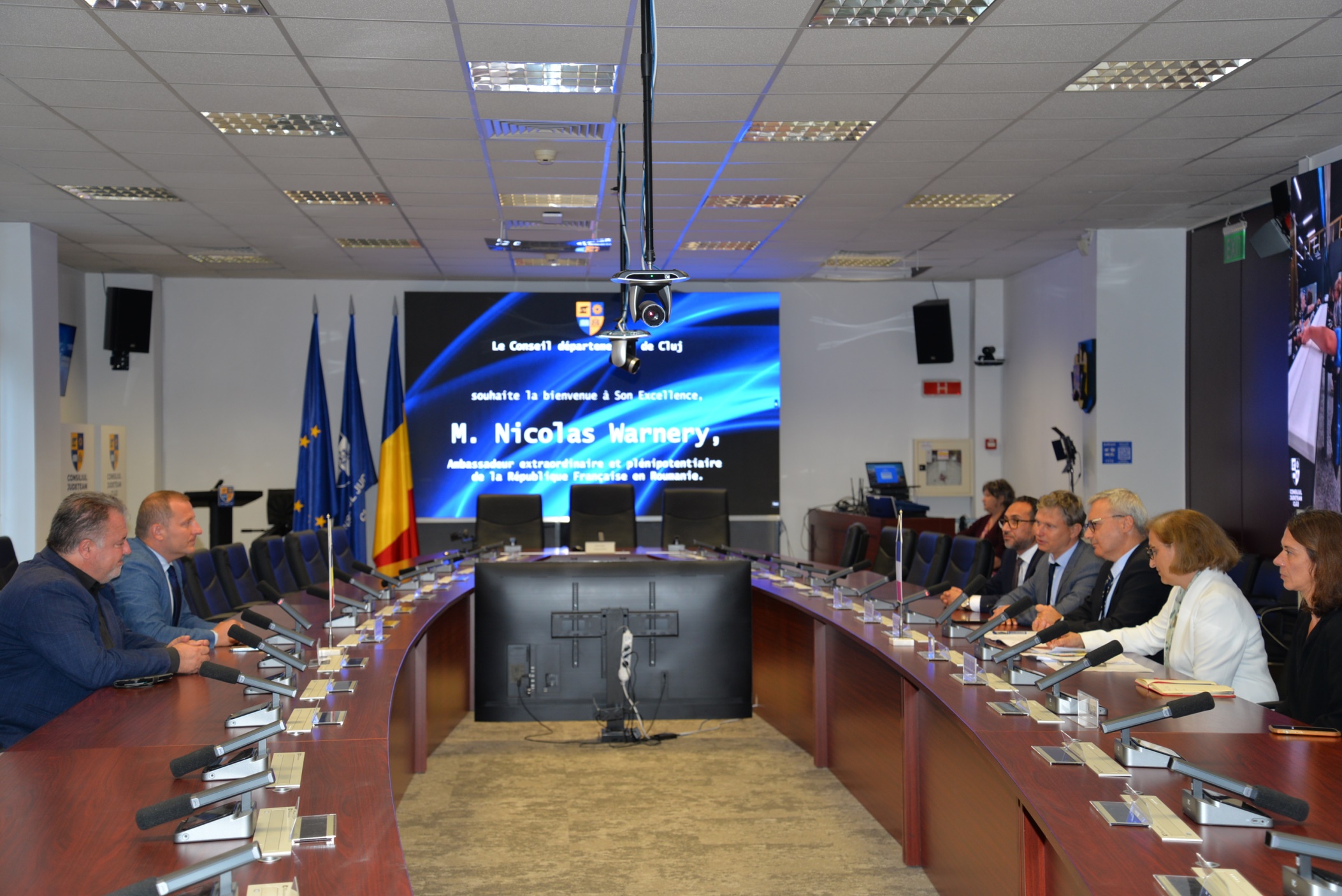 Ambasadorul Franței în România, întrevedere cu reprezentanții CJ Cluj